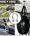 50 Pack 1/4 Inch D Ring Shackles Built Like A Tank 304 Stainless Steel Rigging Hardware for securing gear in various applications.