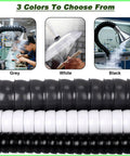 Heavy Duty Flex Extractor Hose That Pulls Smoke And Dust Straight Outta Your Shop in grey, white, black colors for air extraction.