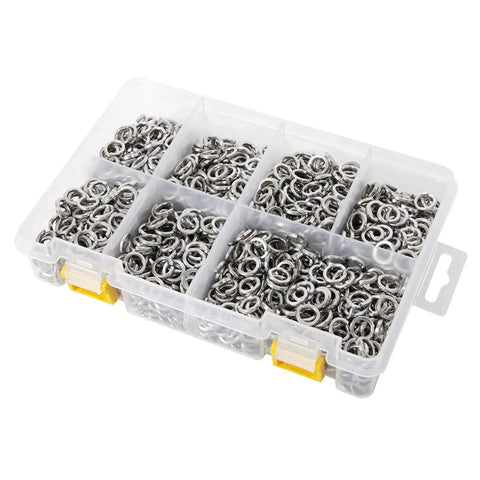 1035 Pcs 304 Stainless Steel Lock Washers Set M1.6 M2 M2.5 M3 M3.5 M4 M5 M6 M8 M10 M12 M16 With Spring Split Lock Washers And Elastic Gasket Kit For Nuts And Bolts Vibration Resistance in compartment box