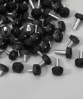 30 Pieces Knurled Thumb Screws Set with M4 M5 M6 Threaded Monitor Screws VESA Compatible Carbon Steel Clamping Knobs piled