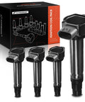 Ignition Coils Pack Replacement For Mitsubishi Lancer Outlander RVR Four Piece Set Fits 2.0L And 2.4L Engines with product packaging