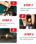 Ready To Roll A3 Carbon Steel Router Collet Reducer Sleeve Half To Quarter Inch Adapter For Handheld Tabletop Woodworking Milling Tool steps for installation
