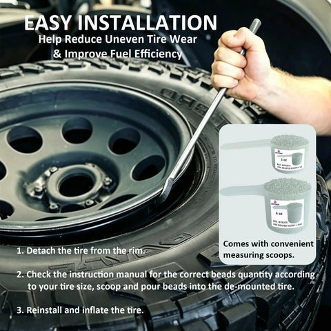 7 Pound Auto Tire Balancing Beads 2 To 3 Mm Bulk Tub With Measuring Spoon For Eliminating Wheel Shake And Rolling Smooth On Highways While Saving Serious Cash At The Pump On Light Trucks Suvs