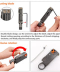 Person adjusting blade on Two Pack Coaxial Cable Stripper Cutter Tool for RG59 RG58 RG6 RG11, showing ABS grip and dual blades