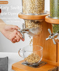 Tri Head Cereal And Candy Dispenser With Smooth Pour Spout For Fresh Coffee Beans And Nut Storage Countertop Organizer Daily Grind Essential Gonna Love This No Drip Build, dispensing oats.