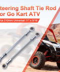 Two Pack 210mm Universal Steering Shaft Tie Rods Eleven Inch By Five Sixteenth Inch Plug And Play Go Kart ATV Replacement Parts Durable Steel Linkage For Quick Install And Long Lasting Performance. 2 steering tie rods for go kart ATV