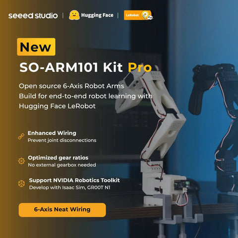 AI Robotic Arm Kit With Servo Motors For AI Projects Dope Six DOF Open Source And NVIDIA Jetson Compatible on display
