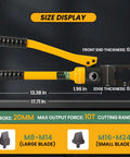 Hydraulic Nut Splitter Tool Heavy Duty Nut Separator Portable Cracker 10T Force Cutting Range M8 To M14 And M16 To M24