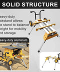 Rolling Table Saw Stand Built For Heavy Duty Jobs, Go-To Portable Foldable And Easy To Move, Fits Saws Like DW744, DW745 And More