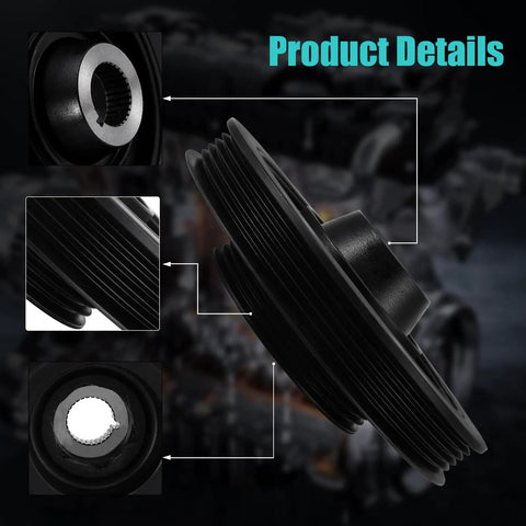 Direct Fit Harmonic Balancer Crankshaft Pulley For Honda Accord 1990 To 1993 Passport 1994 To 1996 Prelude 1992 To 1996 details