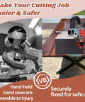 Heavy Duty Alloy Steel Portable Band Saw Stand for 2729-20 Milwaukee Portable Bandsaw, 2 In 1 Versatile Table on a job site