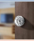 Two Piece Fluted Glass Door Knob Set With Spindle Mortise Style Antique Crystal Doorknobs For Interior Doors Bronze Finish