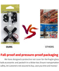 Comparison of packaged Beaded Ball Ceiling Fan Pull Chain Set, 12 Inch Replacement Chains, with secure and unsecured packaging