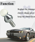 Clutch Release Pivot Ball Stud 52087542 Replacement For G56 NV4500 NV5600 Transmissions, Fits A Lot Of Vehicles, Beefed Up Metal Build That Outlasts Cheap Parts, Works With Clutch Fork And Retaining Spring. Metal threaded pivot ball stud for manual transmission clutch release, shown with car