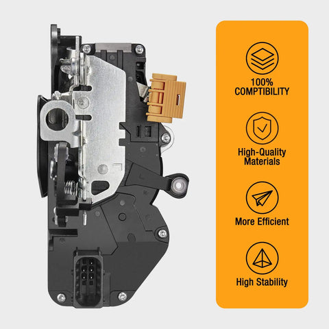 Power Door Lock Latch Actuator With Cable Front Left Driver Side for Chevrolet Silverado Sierra 1500 2500HD 3500HD Direct Replacement