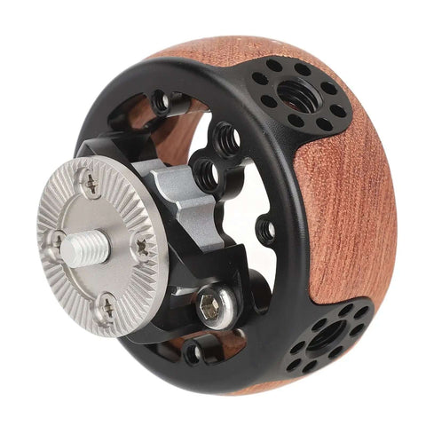 Camera Hand Grip Side Handle With 360 Degree Rotation For DSLR And Mirrorless Cages, close-up of aluminum alloy rosette mount