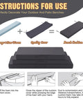 Assembly instructions for Extra Thick Memory Foam Outdoor Bench Cushion 3.5 Inch Thick Comfy Waterproof Pad With Handle And Adjustable Straps For Patio Porch Swing And Indoor Outdoor Furniture 36 By 18 Inches Gray