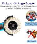 Wool Flap Polishing Disc For Angle Grinder Four And A Half Inch By Seven Eighths Inch Arbor on 4-1/2 inch grinder