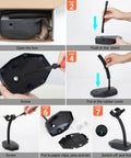 Step-by-step assembly of Universal Barcode Scanner Stand With Wall Mount And Built In Compartment Adjustable Head Cradle Holder