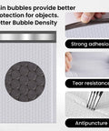 Close-up of Bubble Mailers Eight Point Five By Eleven Inch Self Seal Padded Envelopes 25 Pack Grey Opaque, showing bubble density and adhesive
