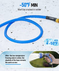 Retractable Hose Reel Kit 50 Ft Heavy Duty Metal Wall Mount With Hot And Cold Garden Water Hose Five Eighths Inch featured at -50°F.