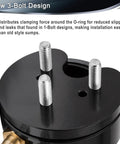 Diesel Fuel Tank Sump Kit With Dual Port Integrated Return For Airdog FASS Cummins Duramax Powerstroke, 3-bolt design black base