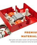 Tough As Nails 18 Piece High Current Bolt On Fuse Kit With 30A To 175A Amps for cars with premium nylon insulator and fuse layout.