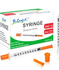 1ML Syringes 31G Five Sixteenth Inch Disposable, Individually Wrapped, 100 Pack Lab Dispensing Tools With Clear Markings, Ideal For Industrial Labs And Home Experiments; 1 mL syringe box and individual syringe shown