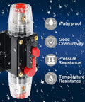 30 Amp Inline DC Breaker With Manual Reset And Auto Trip For Car Audio Marine Boat Trolling Motor RV Truck Solar Systems