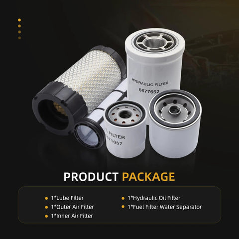 Maintenance Filter Kit For Bobcat MT52 MT55 MT85 MT100 Mini Track Loader Replacement Outer Air 6687262 Inner Air 6687263 Kit