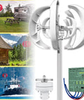 Off Grid Home Wind Turbine Generator Kit 3000W 4000W 5000W With Controller Power Up Vertical Windmill System in use
