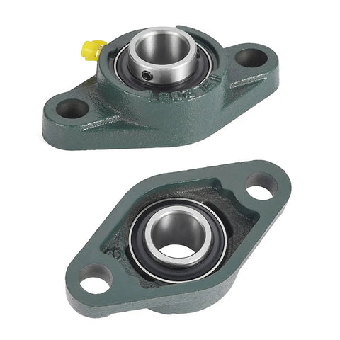 UCFL204 Pillow Block Bearing 20mm Bore Mounted Pillow Block Chrome Steel Bearings with 2 Bolt Flange and Cast Iron Base