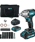 1/2 Inch Brushless Cordless Impact Wrench Kit With 300 Ft Lb High Torque And 3000 RPM, 20V Power, charger, and accessories