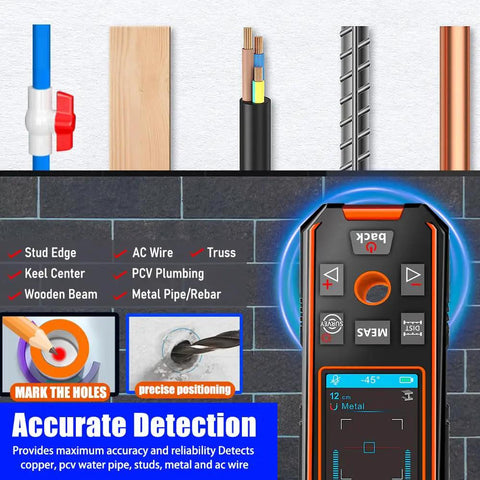 Kill The Guesswork With This Slick 3 In 1 Wall Scanner And Live Wire Detector That Sniffs Out Wood Studs Rebar And AC Cables Fast Perfect For Any DIY Renovation Project You Have Cooking Today
