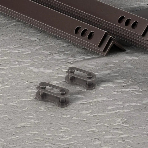 Heavy Duty Steel Chain Link Connectors 20 Pack Quick Swap Couplers For Single Speed And Folding Bikes on textured surface