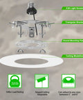 E26 light socket and triangular bracket components for recessed light conversion kit. Made for 5 or 6 inch fixtures.