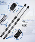 Built Tough Rear Hatch Shock Strut For 2005 2013 Chevrolet Corvette Liftgate showing mounting ends and part numbers.