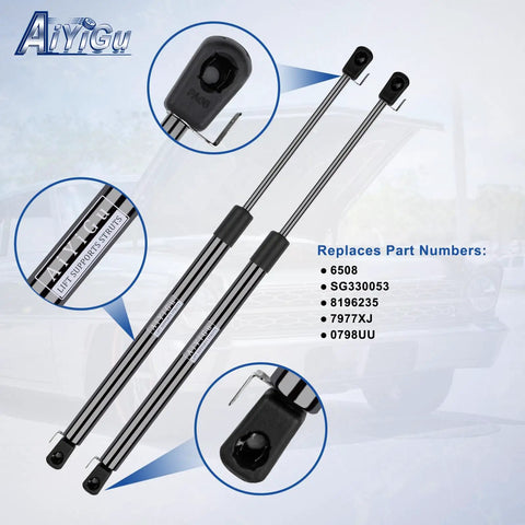 Built Tough Rear Hatch Shock Strut For 2005 2013 Chevrolet Corvette Liftgate showing mounting ends and part numbers.