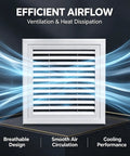 Ceiling Access Panel With Built In Filter Grid Louvered Hinged Vent Cover For Drywall Ceilings Traps Every Speck Of Dust And Debris From Return Air Systems Heavy Duty Mesh Easy Peasy Install with breathable design and ventilation.