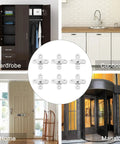 Six Piece Stainless Steel Door Hinges With Rotation Pivot For Hidden Revolving Doors And Mansions, wardrobe installation view