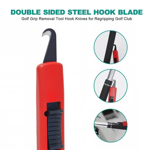 All-In-One Golf Grip Removal And Regrip Kit With 360 Degree Swivel Table Vise, Pro-Grade Grip Vise Clamp, Hook Knife For Grip Removal.
