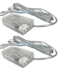 Dope Foot Dimmer For Lamps 300 Watt Max Plug In Dimmer Switch With 6 Foot Cord, transparent casing, Pack Of 2, Black