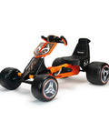 Realtree Licensed Pedal Go Kart For Kids Ages 3 To 6 With Easy Pedals, Smooth Rolling Wheels, Durable Steel Frame, orange and black