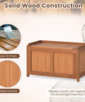 Wood Deck Storage Box 52 Gallon For Patio Cushions And Pillows Garden Tools Pool Accessories And Outdoor Gear Sturdy Outdoor Chest