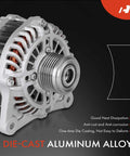 Alternator Replacement For Nissan Altima 2013 Through 2018 2 5L 12V 110A With 6 Groove Clutch Pulley Detail View