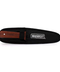 Flex Duct Knife With 5 Inch Stainless Blade Contoured Wooden Handle And Nylon Sheath Built For Tough HVAC Ductwork Full Tang Durability