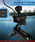 Zero Degree Perspective Mount For Trolling Motor Shafts And Poles Compatible With LVS34 Transducers, close-up view underwater