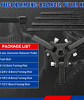 Harmonic Balancer Puller Kit With Adjustable 3 Jaw Pulley including components and package list for Chevy GM Chrysler Ford