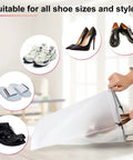 18 Pack Travel Shoe Bags For Packing And Organization used with various shoes including sneakers and boots, clear 15.7 x 11.8 inch size