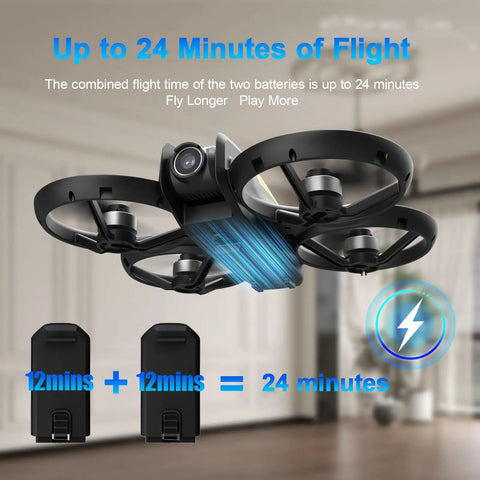 Kid Friendly Camera Drone With Built In 4.5 Inch Live Display Controller Beginner RC Drone With Brushless Motors Optical Flow